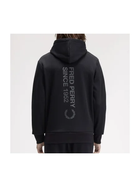 Mikina s kapucňou Fred Perry s kapucňou čierna