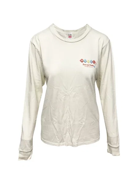 Długi top Re/done z nadrukiem biały