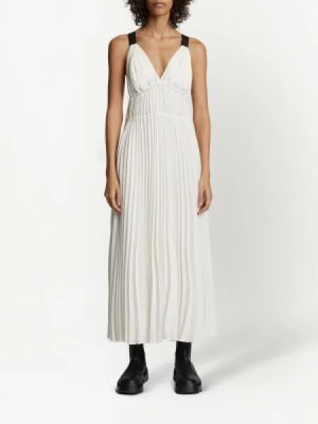 Plisuotas kostiumas suknele Proenza Schouler White Label balta
