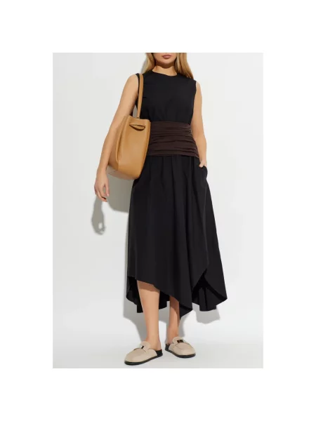 Sukienka midi Tory Burch z falbankami czarna