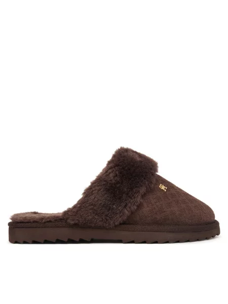 Kapcie Tommy Hilfiger brązowe