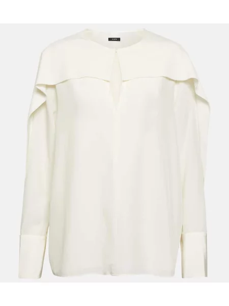 Bluză Joseph de mătase alb