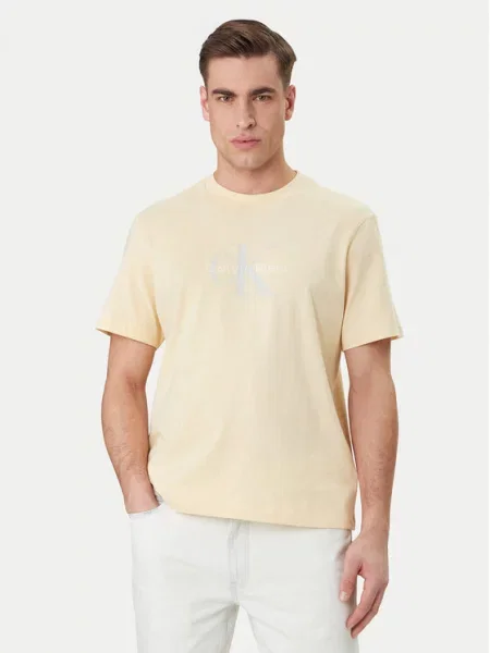 Calvin Klein Jeans Marškinėliai Hero Monologo geltona