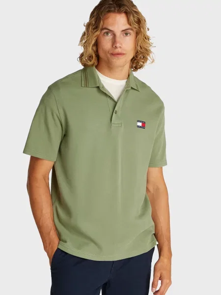 Поло Tommy Jeans зеленое