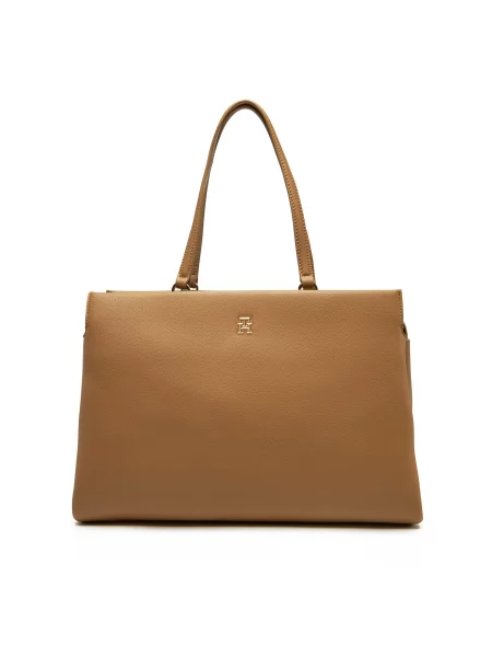 Tommy Hilfiger Torbica Th Legacy Tote Smeđa kaki