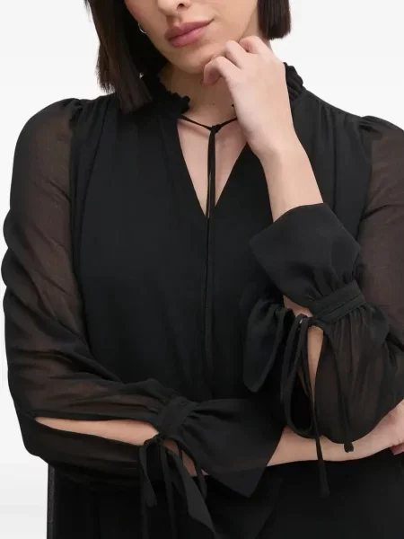 Rochie mini Joop! cu volane de costum negru