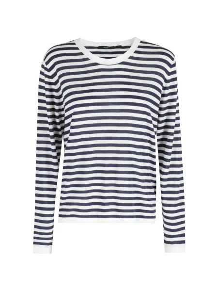 Пуловер Seventy на райета синьо