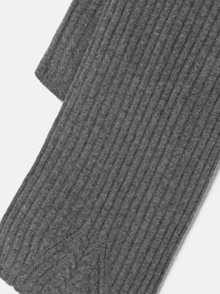 Шерстяной однотонный шарф United Colors Of Benetton серый