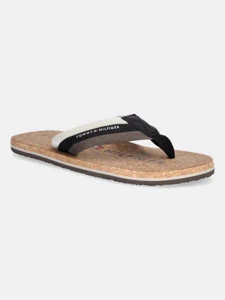 Джапанки Tommy Hilfiger TH CORK BEACH SANDAL мъжки кафяво