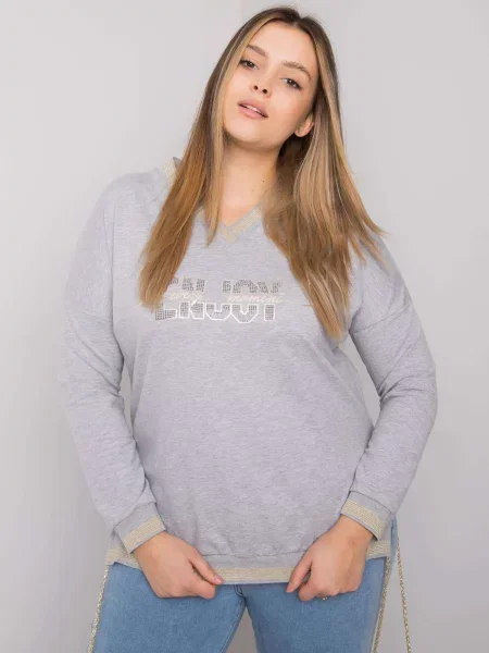 Bluză Fashionhunters gri
