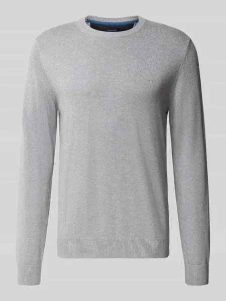 Sweter z dzianiny o kroju regular fit z mieszanki bawełny i wełny Christian Berg Men