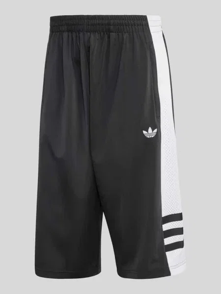 Szorty dresowe o luźnym kroju z elastycznym pasem Adidas Originals czarne