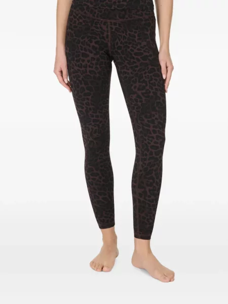 Κολάν Sweaty Betty με ψηλή μέση με σχέδιο με λεοπαρ μοτιβο καφέ