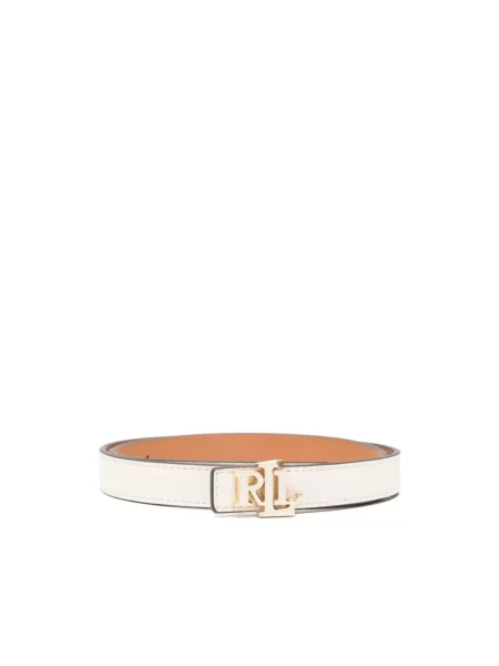 Skinny pasek Ralph Lauren biały