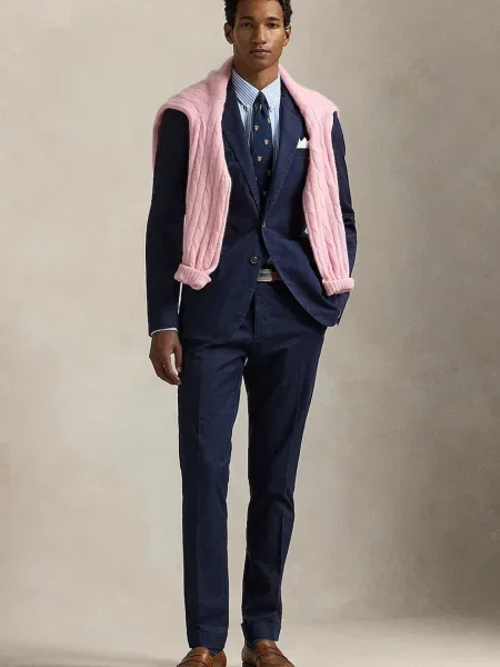 Polo Ralph Lauren παντελόνι chino ανδρικό με ελαστάν μπλε