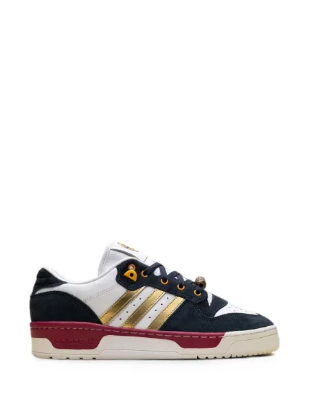 Sneakerși Adidas alergare cu dungi albastru
