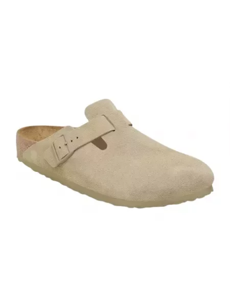 Birkenstock Klapki Boston Leve Zielony beżowe
