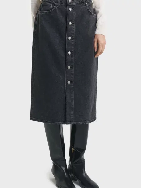 Міді джинсова спідниця Gant чорна