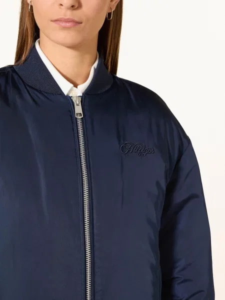 Pikowana kurtka Tommy Hilfiger granatowa