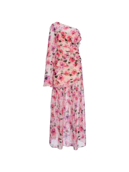 Rochie Cuanna cu model floral cu imagine roz