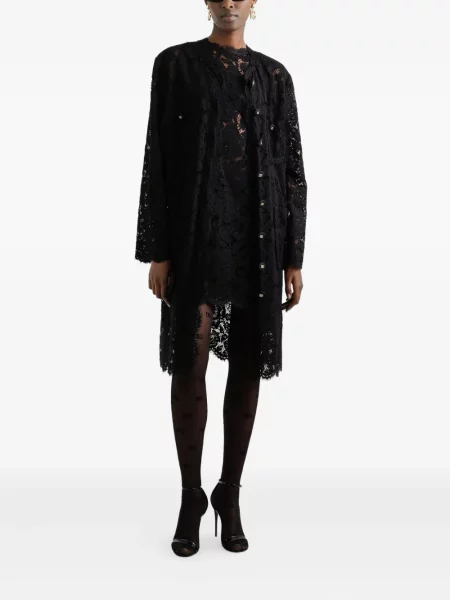 Rochie mini Dolce & Gabbana din dantelă de costum negru
