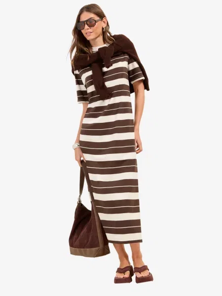 Friends Like These Rochie maro alb