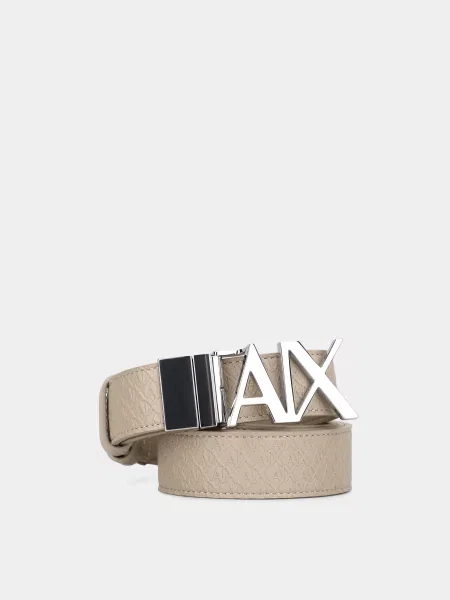 Armani Exchange Ремінь Поліуретан бежевий