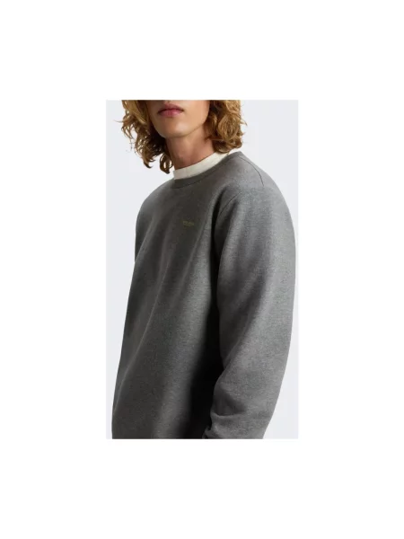Bluza nierozpinana Woolrich z logo szara