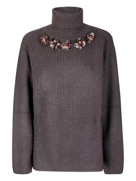 Pulover P.a.r.o.s.h. de lână maro