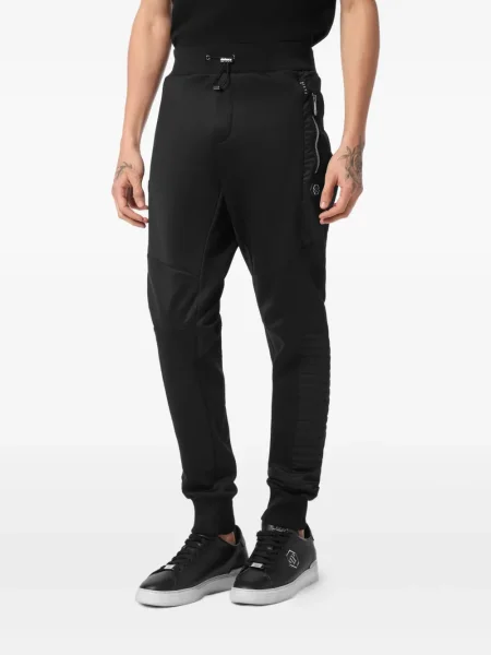 Pantaloni Philipp Plein biker negru