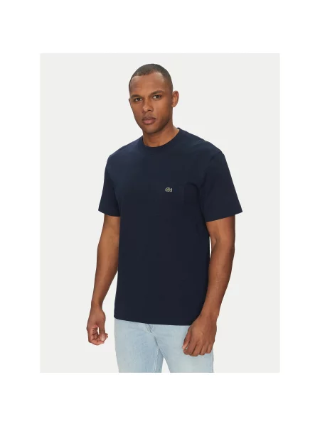 Lacoste Marškinėliai Tamsiai Regular Fit mėlyna