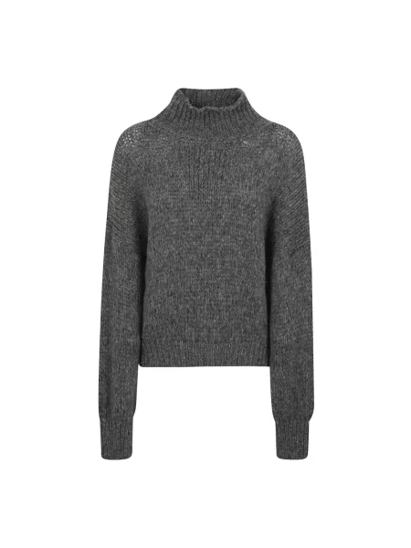 Sweter z golfem Roberto Collina wełniany szary