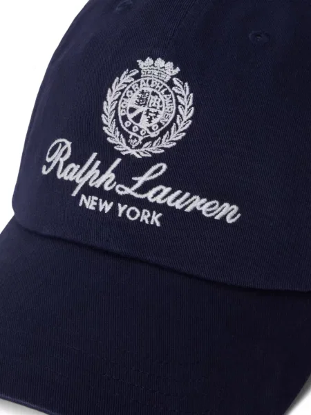 Czapka z daszkiem Polo Ralph Lauren w kratkę z twillu biznesowa niebieska