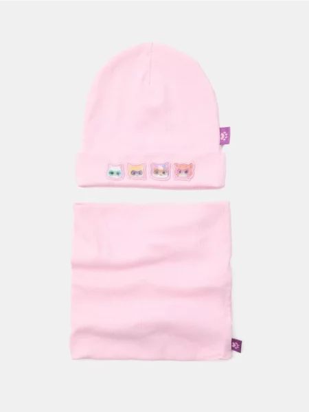 Sinsay čepice beanie Disney SuperKitties pastelová růžová