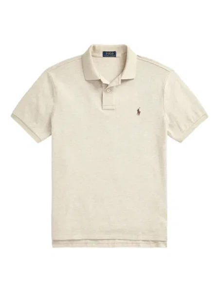 Πλεκτή μακρύς φόρεμα σε στυλ πουκάμισου Polo Ralph Lauren με halter λαιμόκοψη λευκό