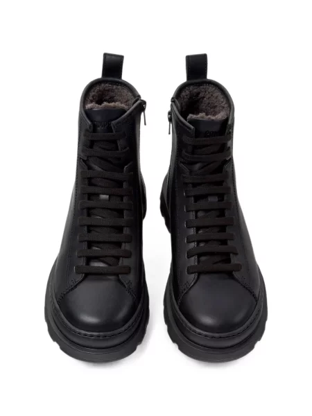 Botine Camper cu șireturi din dantelă negru