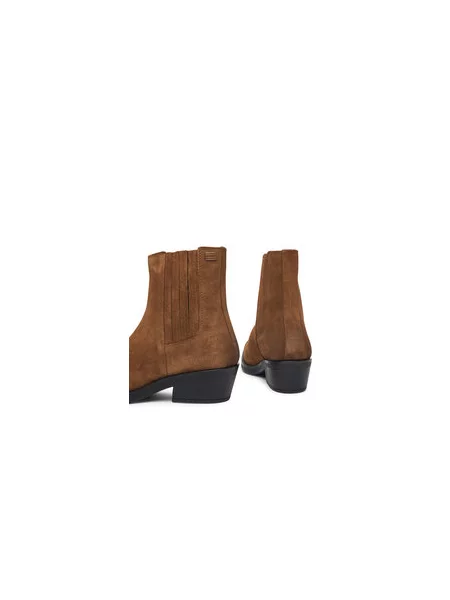 Polokozačky Tommy Jeans Tjw Suede Cowboy Boots hnědá