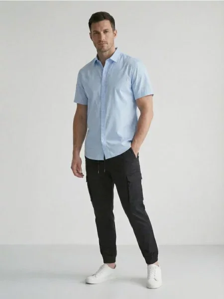 Sinsay Kalhoty jogger cargo černá