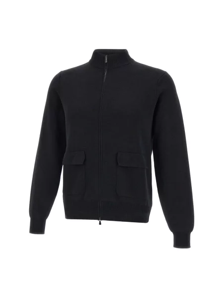 Sweter Filippo De Laurentiis z krepy czarny