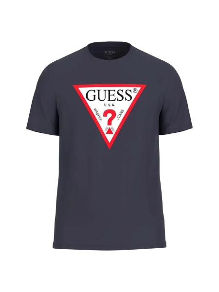 GUESS Póló tengerészkék / piros fehér