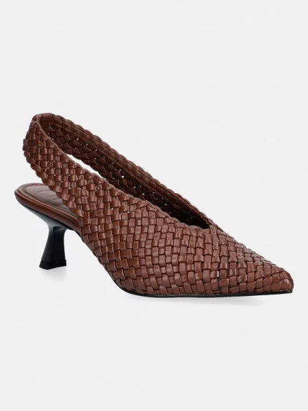 Кожаные туфли Souliers Martinez на шпильке