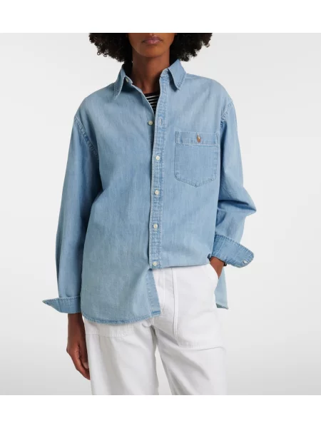 Denim srajca Polo Ralph Lauren modra