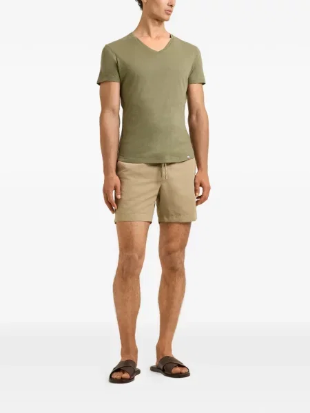 Tricou Orlebar Brown cu decolteu în V verde