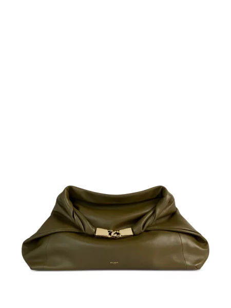 Geantă Balmain din piele verde
