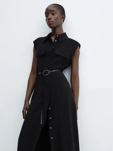 MANGO Сукня максі чорний