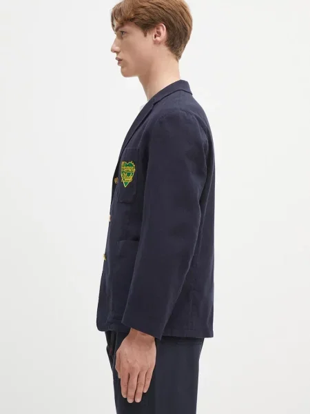 Μάλλινο σακάκι Human Made Wool Blend Blazer ανδρικό ναυτικό μπλε