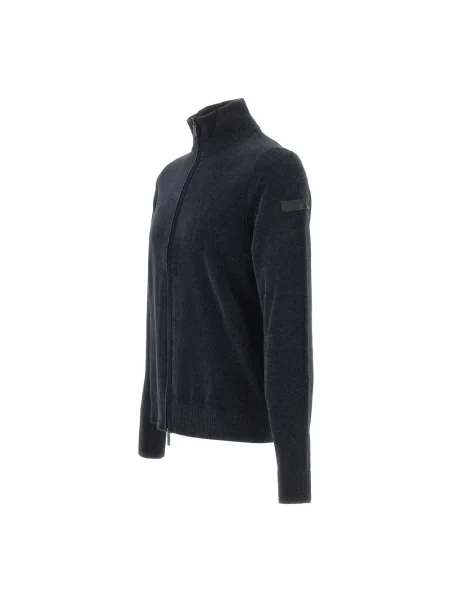 Aksamitny sweter Rrd niebieski