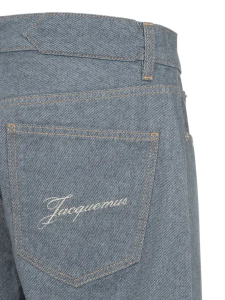 Blugi Jacquemus cu broderie albastru
