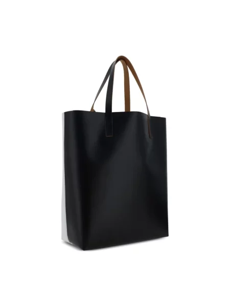 Shopperka Marni skórzana z logo