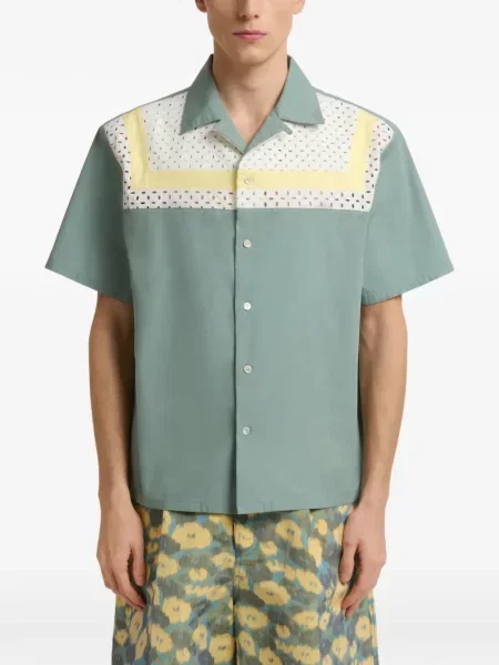 Pruhovaná košile Marni zelená